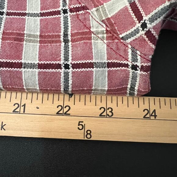 Columbia Cotton Short Sleeve Red Plaid Button Down Shirt | Men’s Size Large - Picture 7 of 9